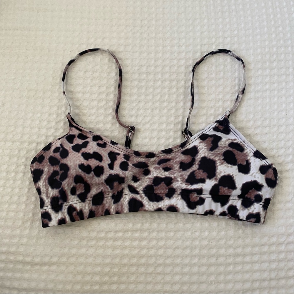 leopard print bikini top